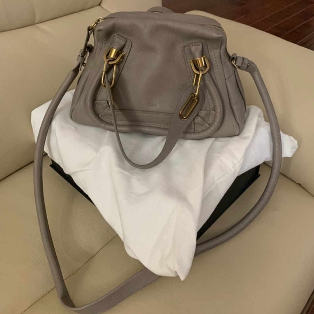 Chloe small Paraty satchel (Motty grey)